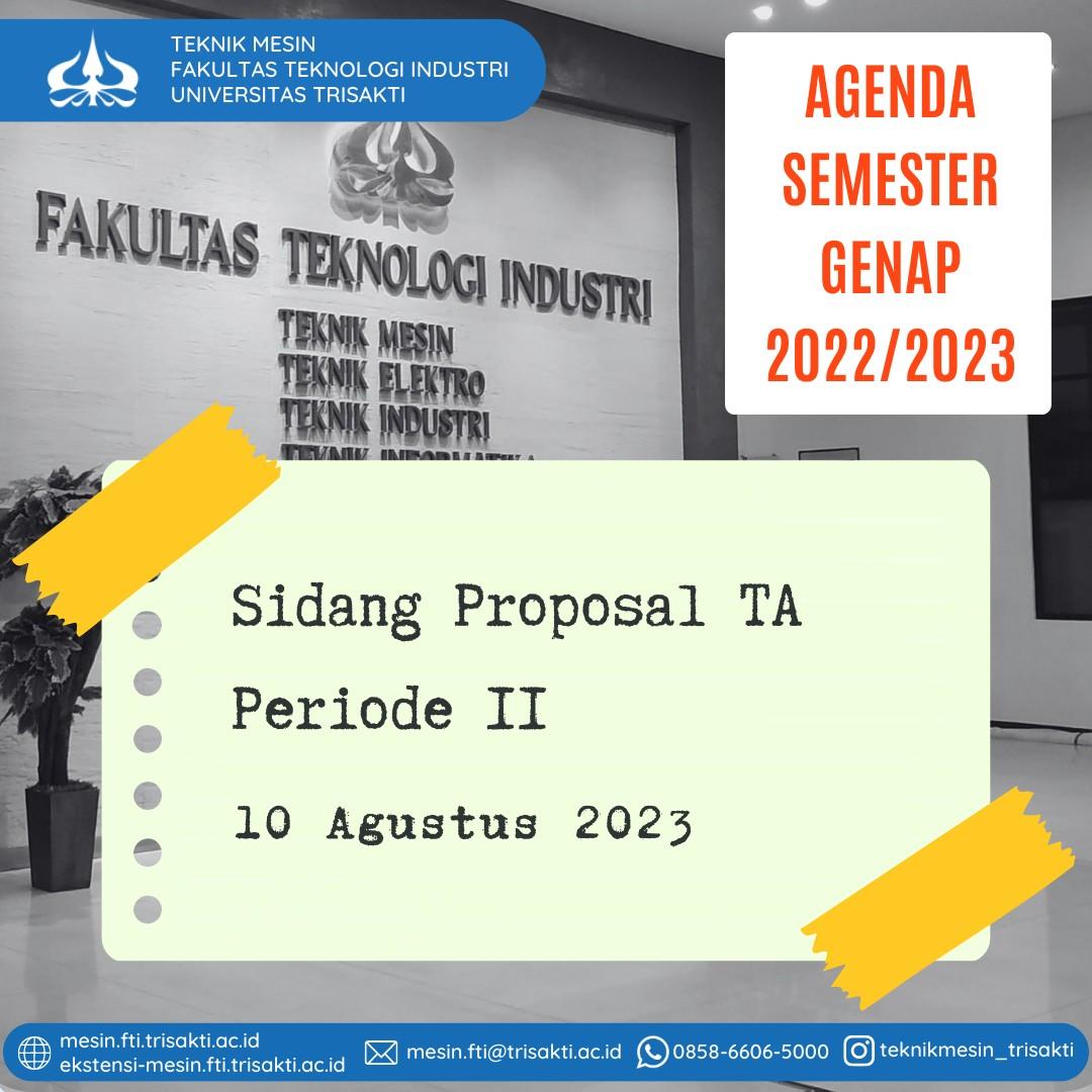 Sidang Proposal Ta Periode Ii Sem Genap Teknik Mesin Ekstensi