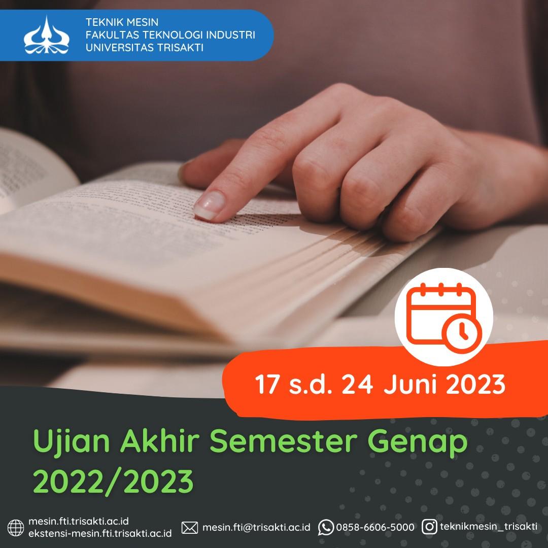 Ujian Akhir Semester Genap 2022/2023 - Teknik Mesin Ekstensi